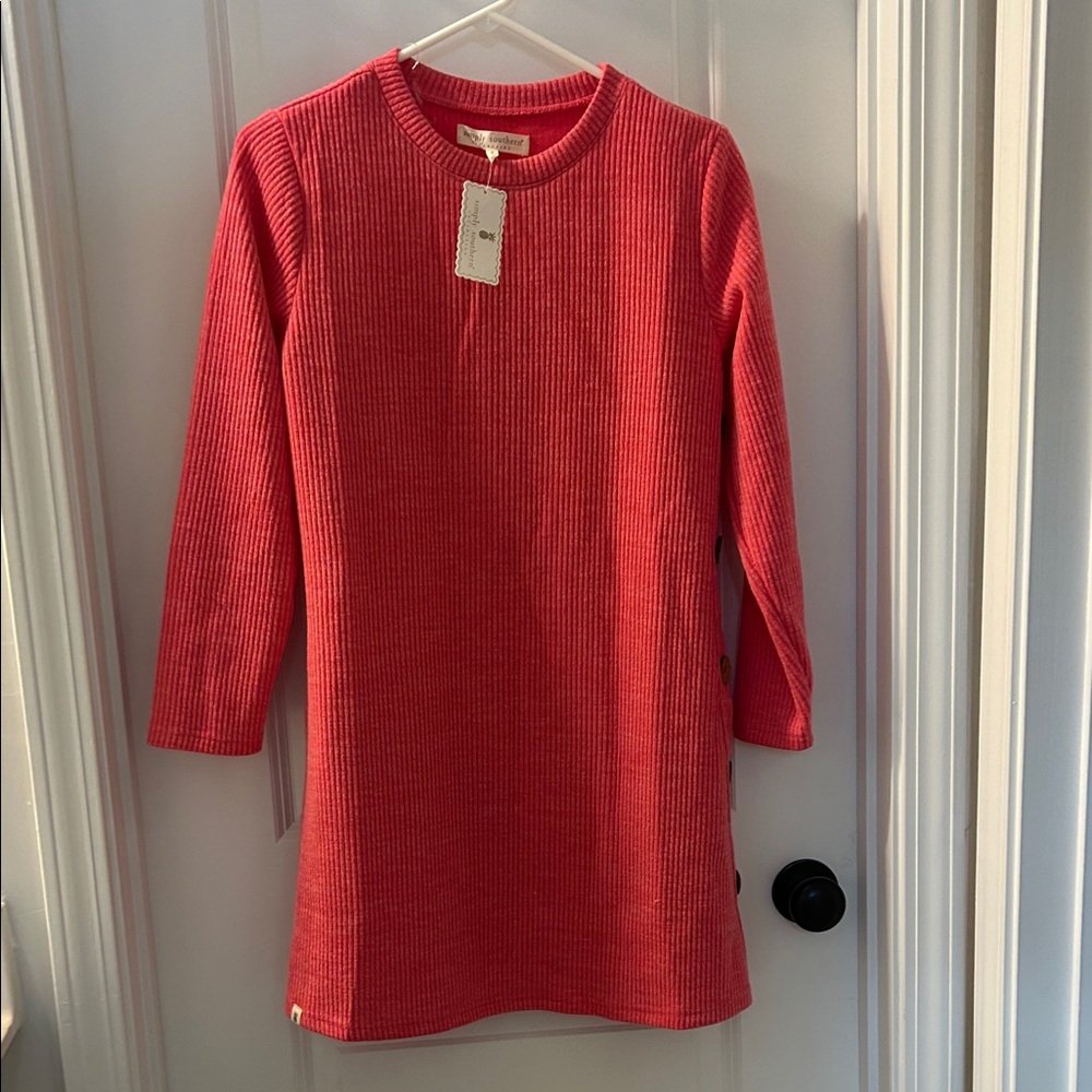Simply Southern Pink Ribbed Dress